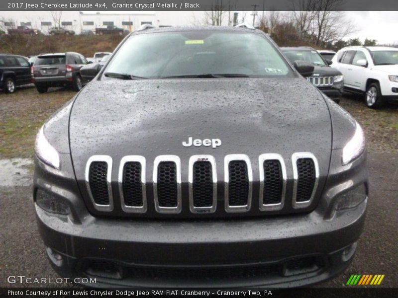 Granite Crystal Metallic / Black 2017 Jeep Cherokee Latitude 4x4