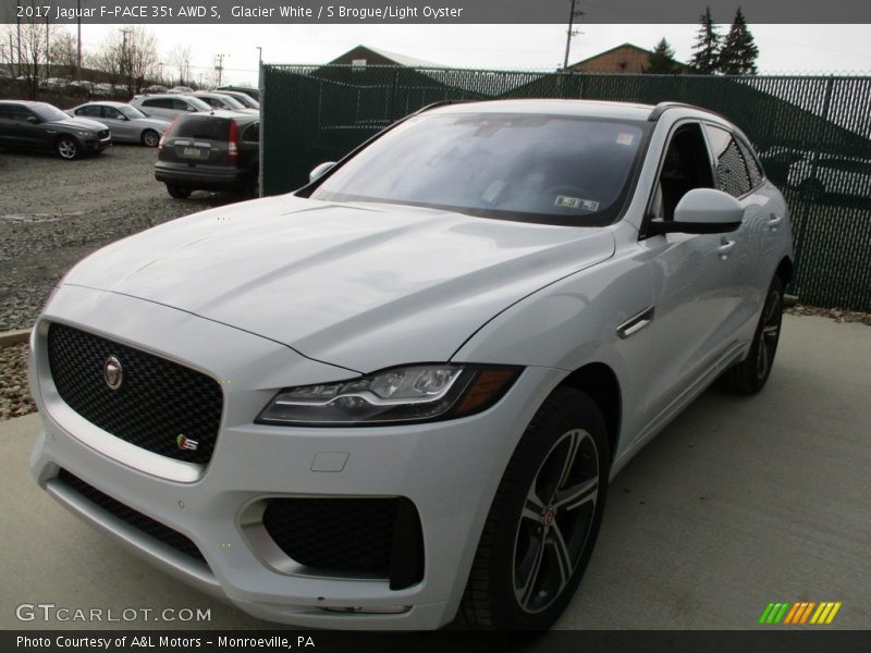 Glacier White / S Brogue/Light Oyster 2017 Jaguar F-PACE 35t AWD S