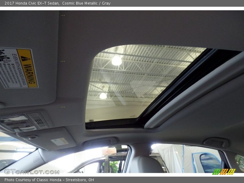 Cosmic Blue Metallic / Gray 2017 Honda Civic EX-T Sedan