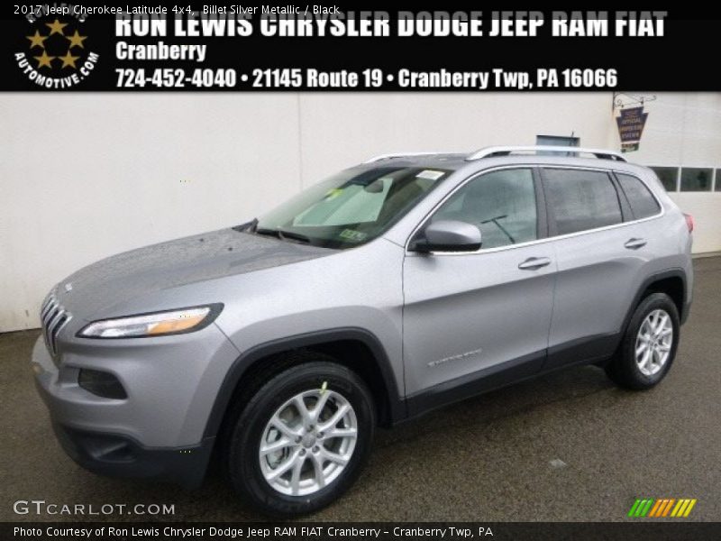 Billet Silver Metallic / Black 2017 Jeep Cherokee Latitude 4x4