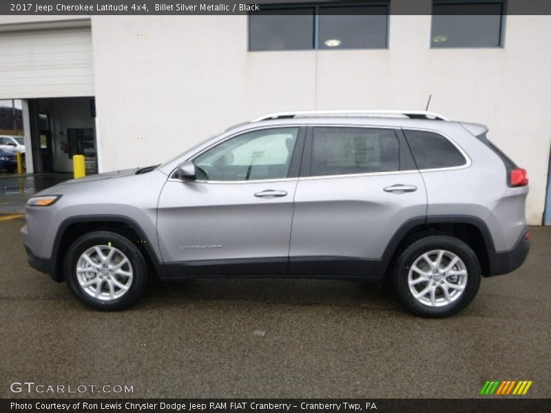 Billet Silver Metallic / Black 2017 Jeep Cherokee Latitude 4x4