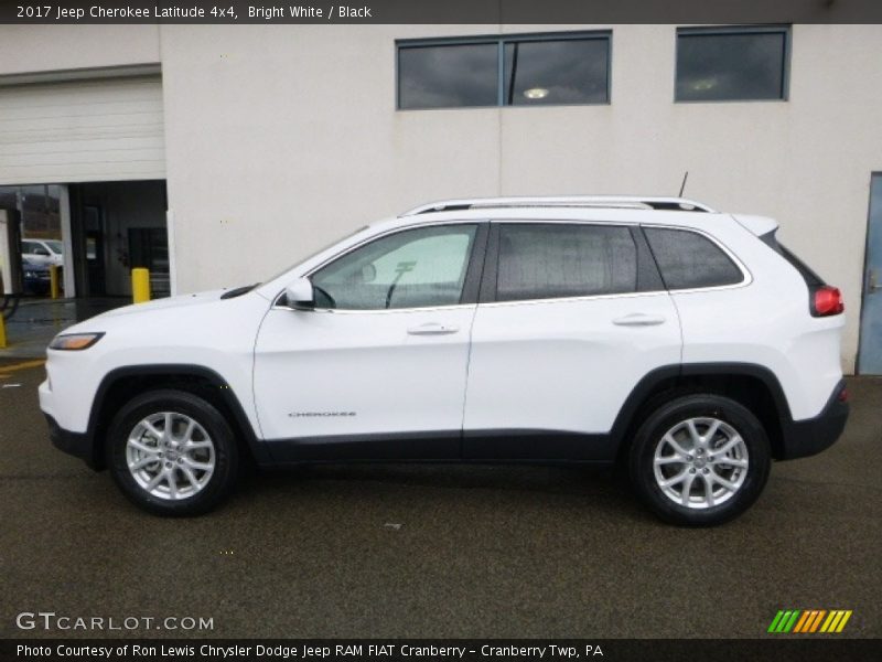 Bright White / Black 2017 Jeep Cherokee Latitude 4x4