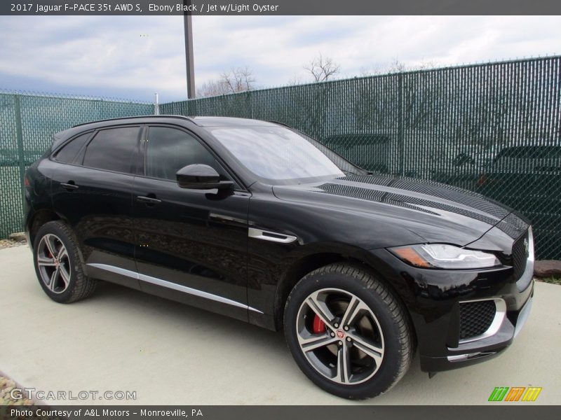 Ebony Black / Jet w/Light Oyster 2017 Jaguar F-PACE 35t AWD S