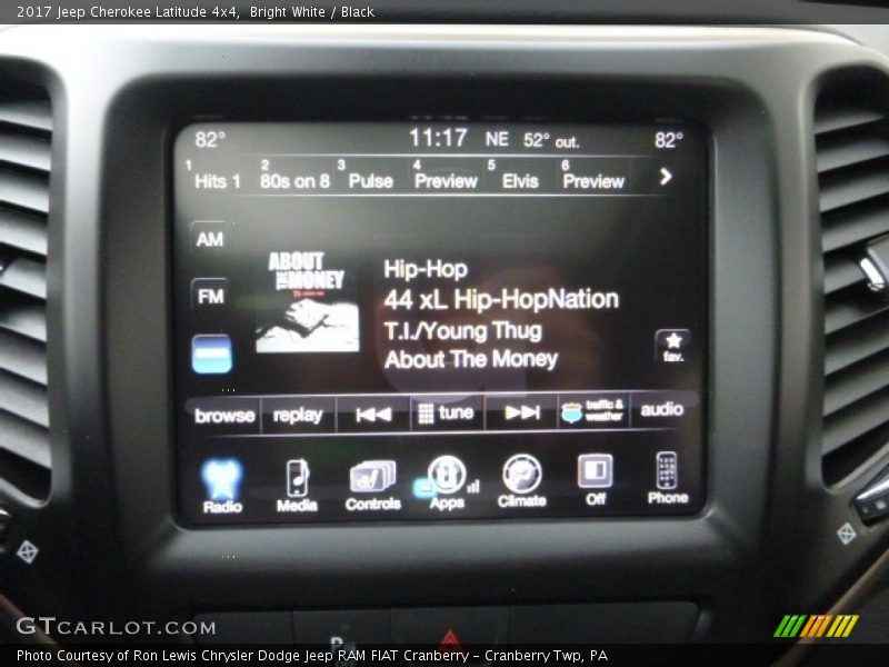 Bright White / Black 2017 Jeep Cherokee Latitude 4x4