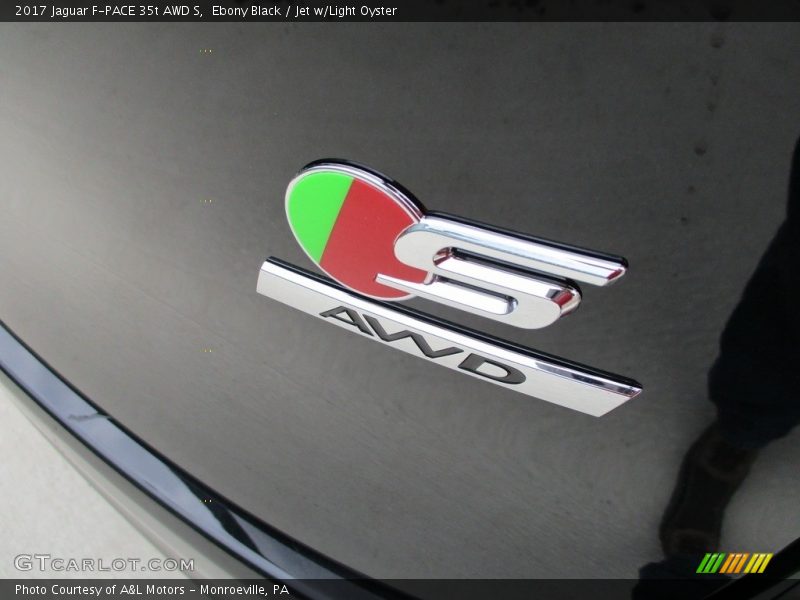 Ebony Black / Jet w/Light Oyster 2017 Jaguar F-PACE 35t AWD S