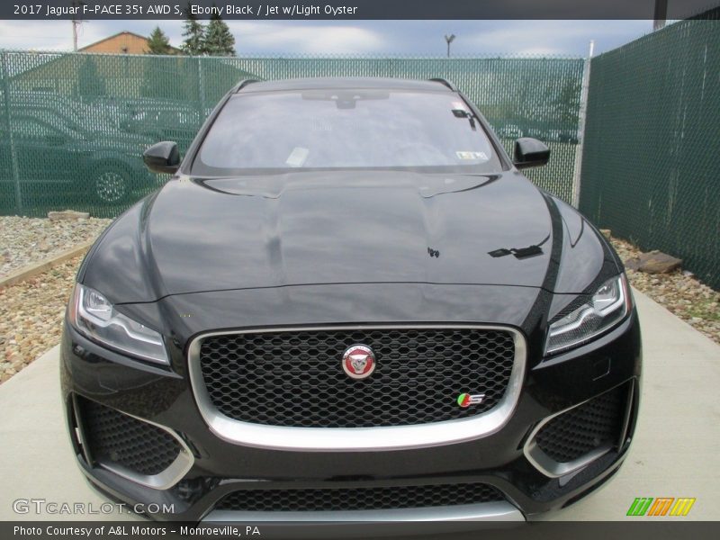 Ebony Black / Jet w/Light Oyster 2017 Jaguar F-PACE 35t AWD S