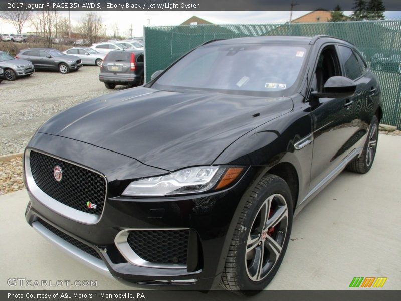 Ebony Black / Jet w/Light Oyster 2017 Jaguar F-PACE 35t AWD S