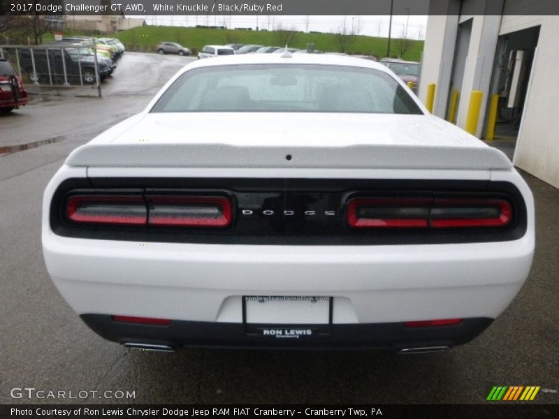 White Knuckle / Black/Ruby Red 2017 Dodge Challenger GT AWD