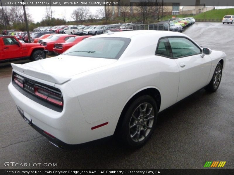 White Knuckle / Black/Ruby Red 2017 Dodge Challenger GT AWD