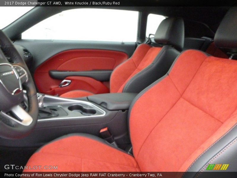 White Knuckle / Black/Ruby Red 2017 Dodge Challenger GT AWD