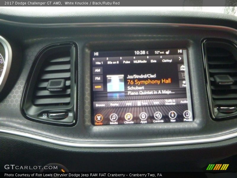 White Knuckle / Black/Ruby Red 2017 Dodge Challenger GT AWD