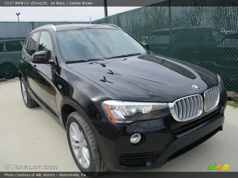Jet Black / Saddle Brown 2017 BMW X3 xDrive28i