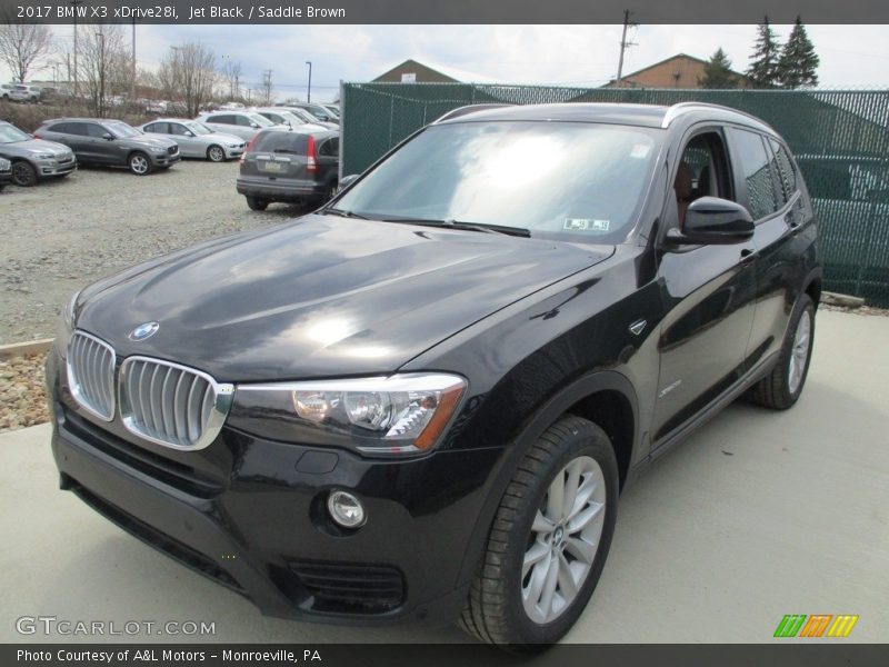 Jet Black / Saddle Brown 2017 BMW X3 xDrive28i