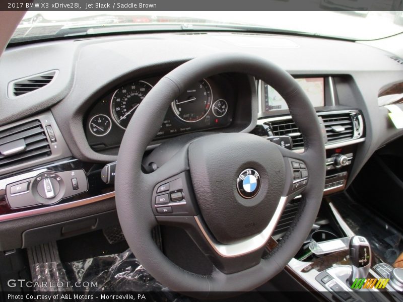 Jet Black / Saddle Brown 2017 BMW X3 xDrive28i