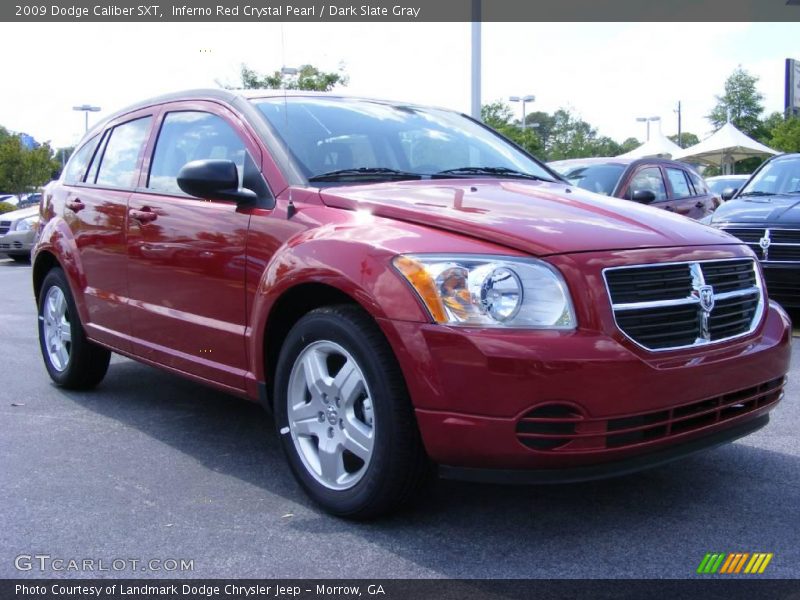Inferno Red Crystal Pearl / Dark Slate Gray 2009 Dodge Caliber SXT