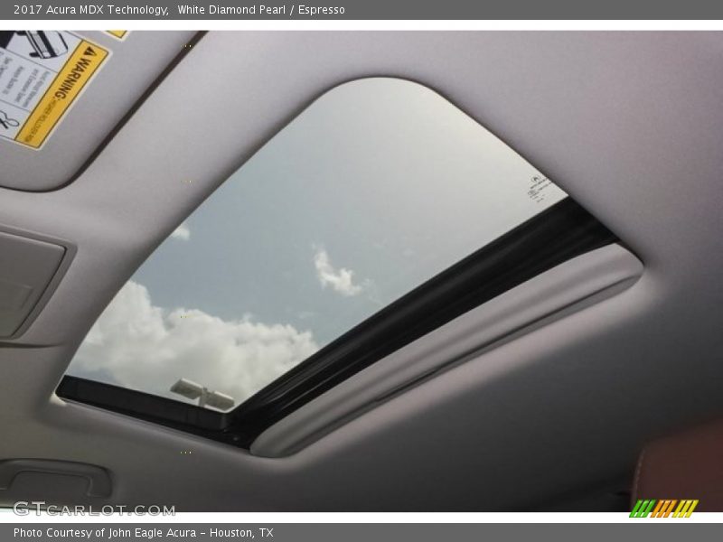 White Diamond Pearl / Espresso 2017 Acura MDX Technology