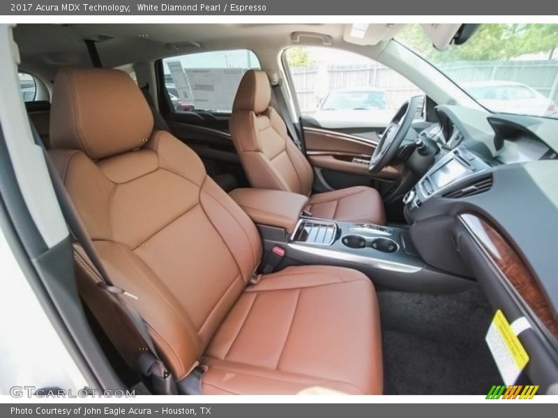 White Diamond Pearl / Espresso 2017 Acura MDX Technology