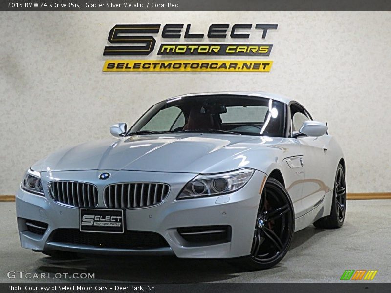 Glacier Silver Metallic / Coral Red 2015 BMW Z4 sDrive35is
