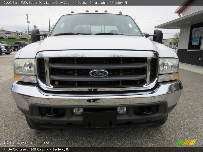 Oxford White / Medium Flint 2003 Ford F350 Super Duty Lariat Crew Cab 4x4 Dually