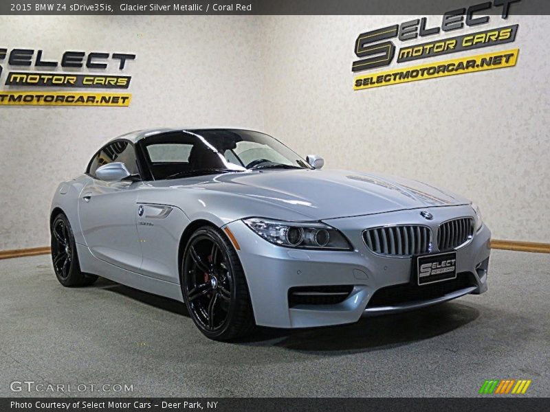 Glacier Silver Metallic / Coral Red 2015 BMW Z4 sDrive35is