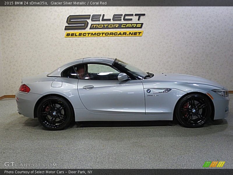 Glacier Silver Metallic / Coral Red 2015 BMW Z4 sDrive35is