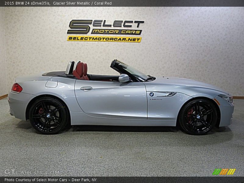 Glacier Silver Metallic / Coral Red 2015 BMW Z4 sDrive35is