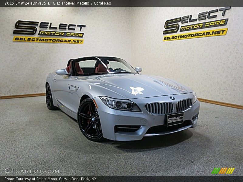 Glacier Silver Metallic / Coral Red 2015 BMW Z4 sDrive35is