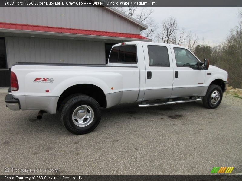 Oxford White / Medium Flint 2003 Ford F350 Super Duty Lariat Crew Cab 4x4 Dually