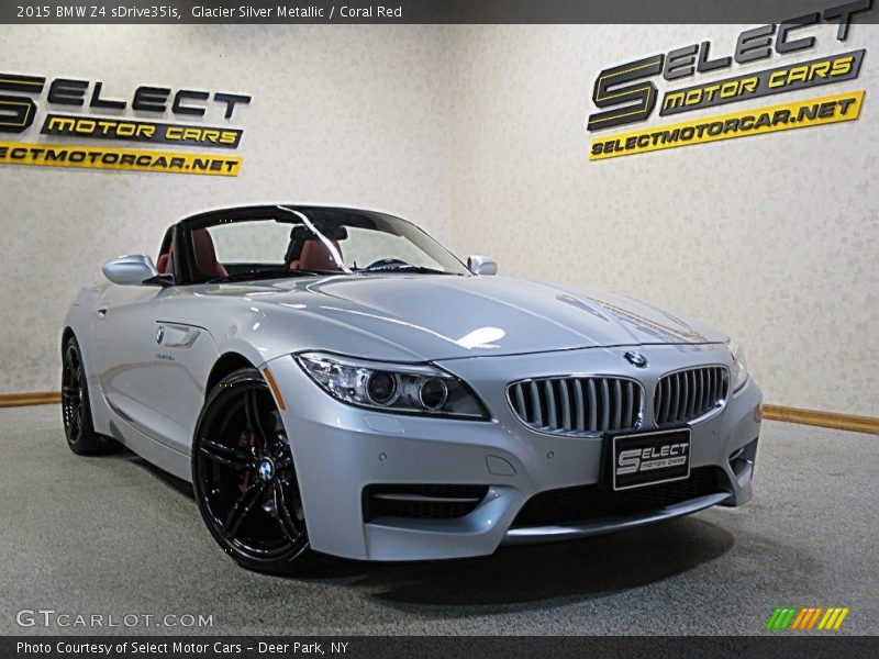 Glacier Silver Metallic / Coral Red 2015 BMW Z4 sDrive35is