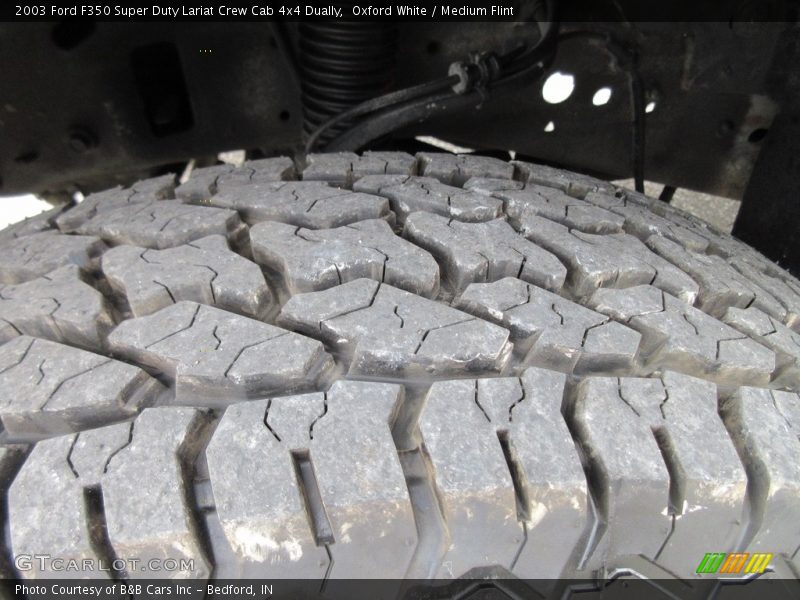 Oxford White / Medium Flint 2003 Ford F350 Super Duty Lariat Crew Cab 4x4 Dually