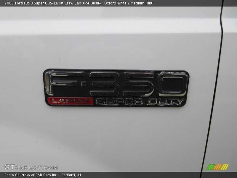 Oxford White / Medium Flint 2003 Ford F350 Super Duty Lariat Crew Cab 4x4 Dually