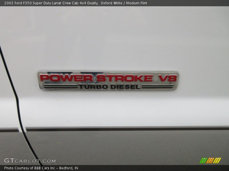 Oxford White / Medium Flint 2003 Ford F350 Super Duty Lariat Crew Cab 4x4 Dually