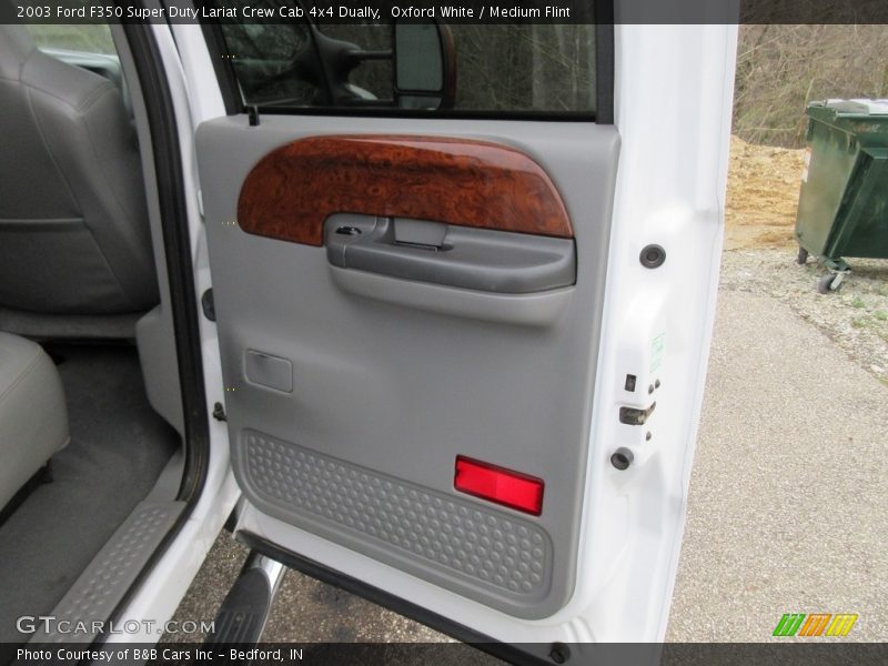 Oxford White / Medium Flint 2003 Ford F350 Super Duty Lariat Crew Cab 4x4 Dually
