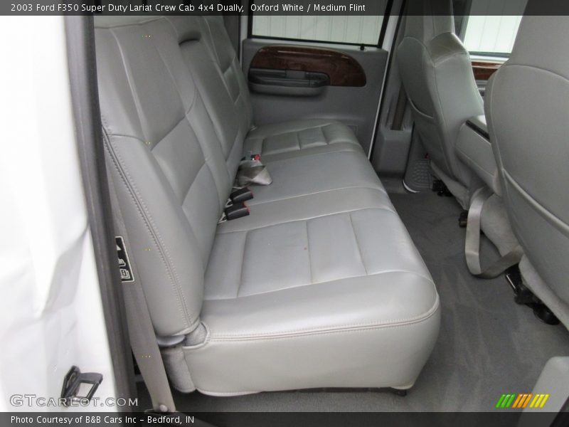 Oxford White / Medium Flint 2003 Ford F350 Super Duty Lariat Crew Cab 4x4 Dually