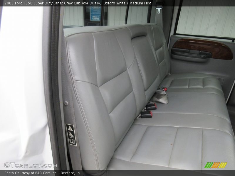 Oxford White / Medium Flint 2003 Ford F350 Super Duty Lariat Crew Cab 4x4 Dually