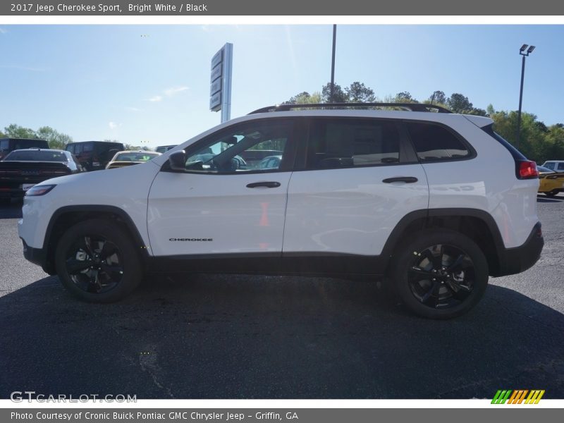 Bright White / Black 2017 Jeep Cherokee Sport