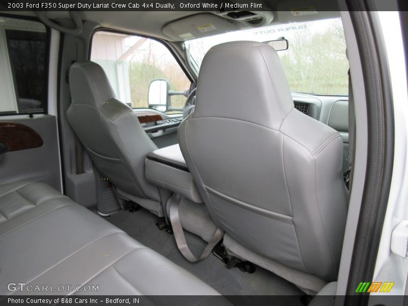 Oxford White / Medium Flint 2003 Ford F350 Super Duty Lariat Crew Cab 4x4 Dually