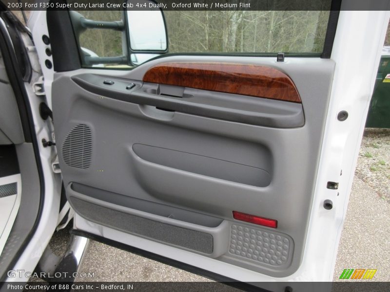 Oxford White / Medium Flint 2003 Ford F350 Super Duty Lariat Crew Cab 4x4 Dually