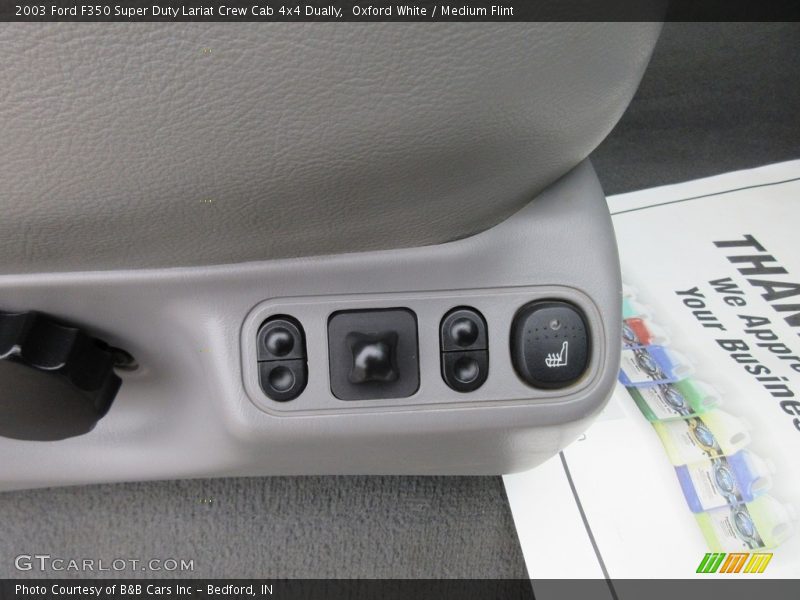 Oxford White / Medium Flint 2003 Ford F350 Super Duty Lariat Crew Cab 4x4 Dually