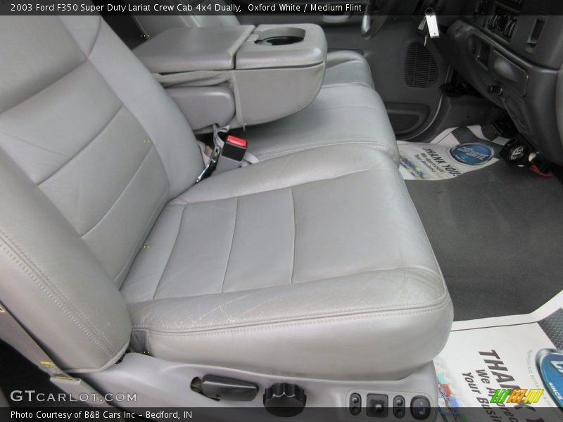 Oxford White / Medium Flint 2003 Ford F350 Super Duty Lariat Crew Cab 4x4 Dually