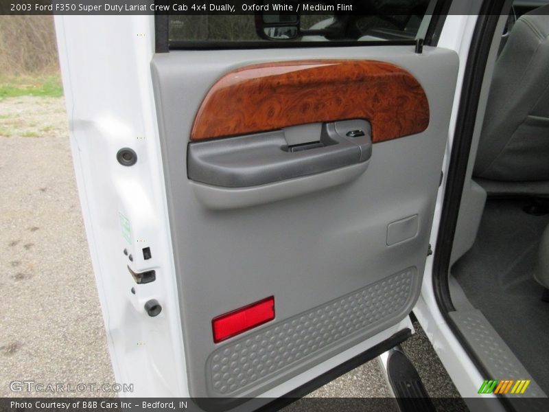 Oxford White / Medium Flint 2003 Ford F350 Super Duty Lariat Crew Cab 4x4 Dually