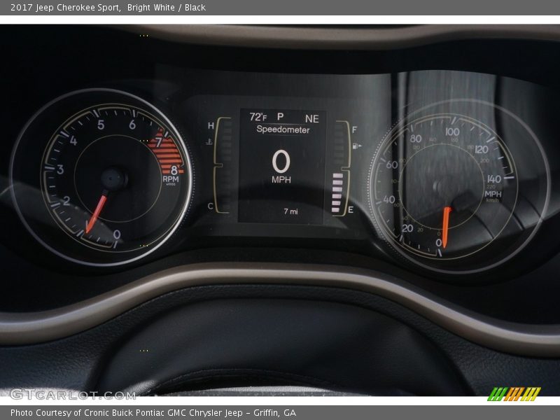 Bright White / Black 2017 Jeep Cherokee Sport