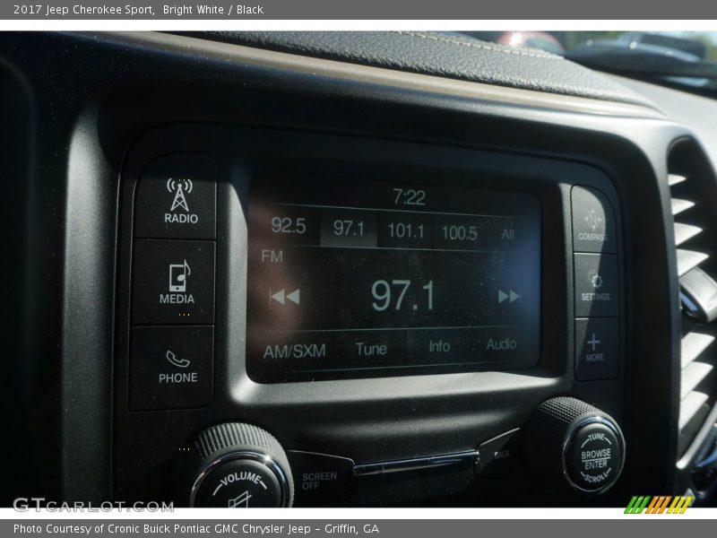 Bright White / Black 2017 Jeep Cherokee Sport