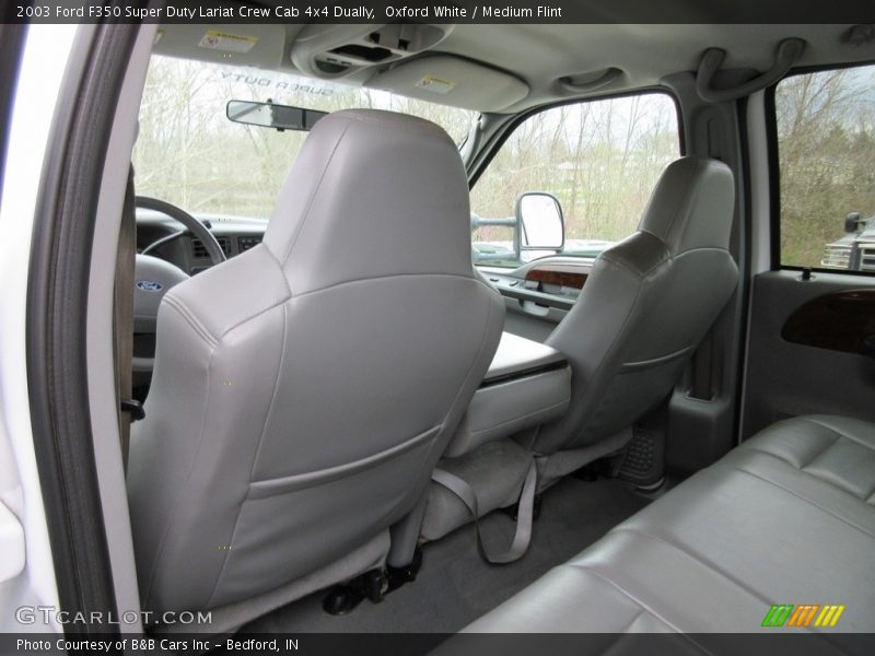 Oxford White / Medium Flint 2003 Ford F350 Super Duty Lariat Crew Cab 4x4 Dually