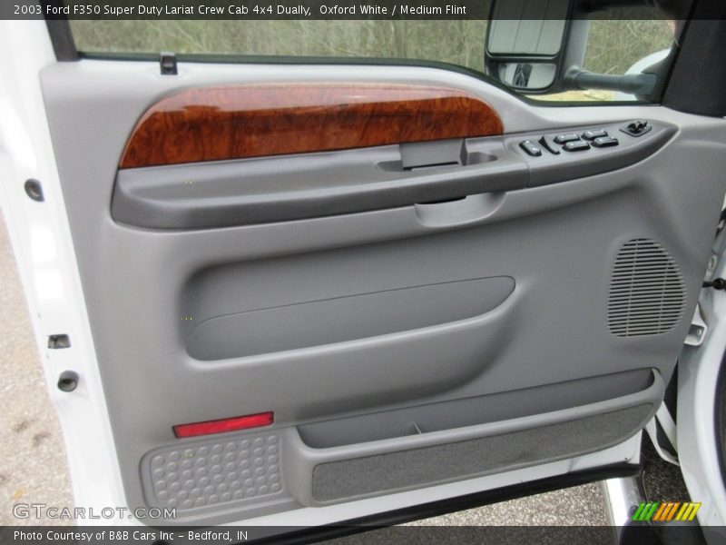 Oxford White / Medium Flint 2003 Ford F350 Super Duty Lariat Crew Cab 4x4 Dually