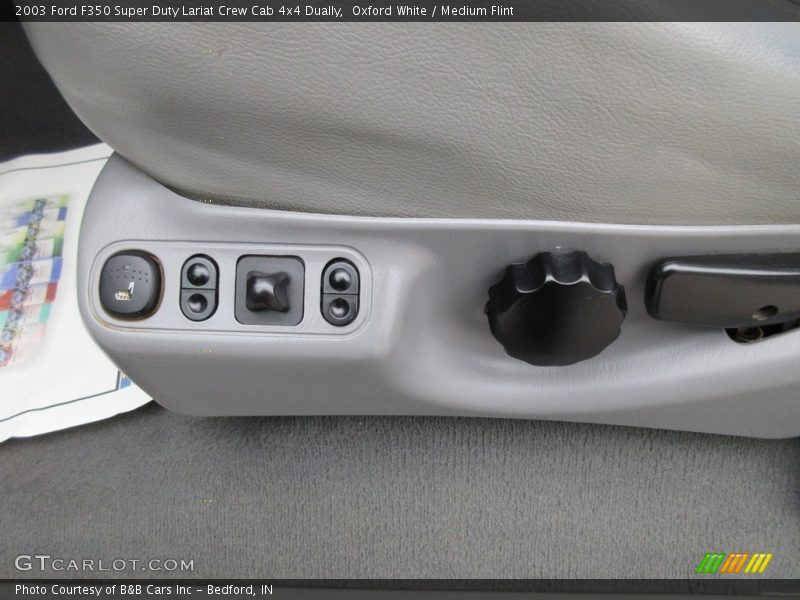 Oxford White / Medium Flint 2003 Ford F350 Super Duty Lariat Crew Cab 4x4 Dually