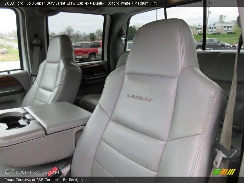 Oxford White / Medium Flint 2003 Ford F350 Super Duty Lariat Crew Cab 4x4 Dually