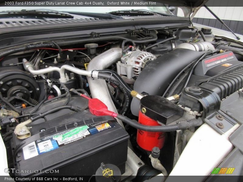 Oxford White / Medium Flint 2003 Ford F350 Super Duty Lariat Crew Cab 4x4 Dually