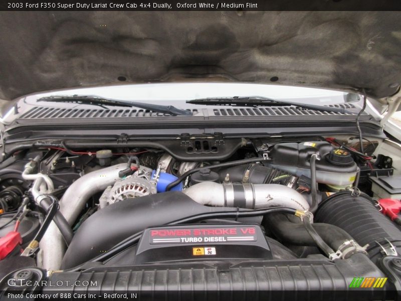 Oxford White / Medium Flint 2003 Ford F350 Super Duty Lariat Crew Cab 4x4 Dually