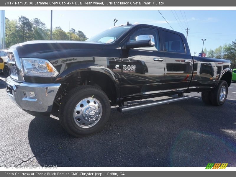 Brilliant Black Crystal Pearl / Black 2017 Ram 3500 Laramie Crew Cab 4x4 Dual Rear Wheel